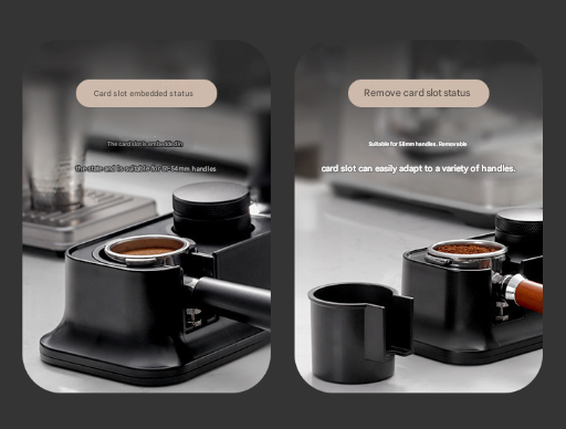 Grey Espresso Coffee Tamping Station - Barista Tool Organizer for 51/53/58mm Portafilter, Tamper & Distributor