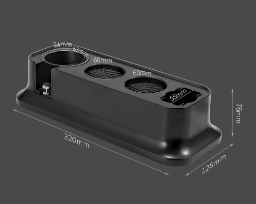 Grey Espresso Coffee Tamping Station - Barista Tool Organizer for 51/53/58mm Portafilter, Tamper & Distributor