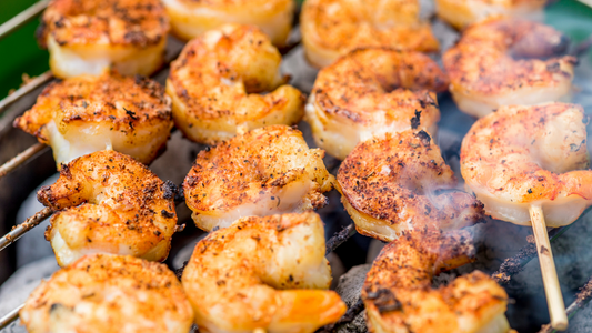 BBQ Prawn Skewers with Mediterranean Couscous