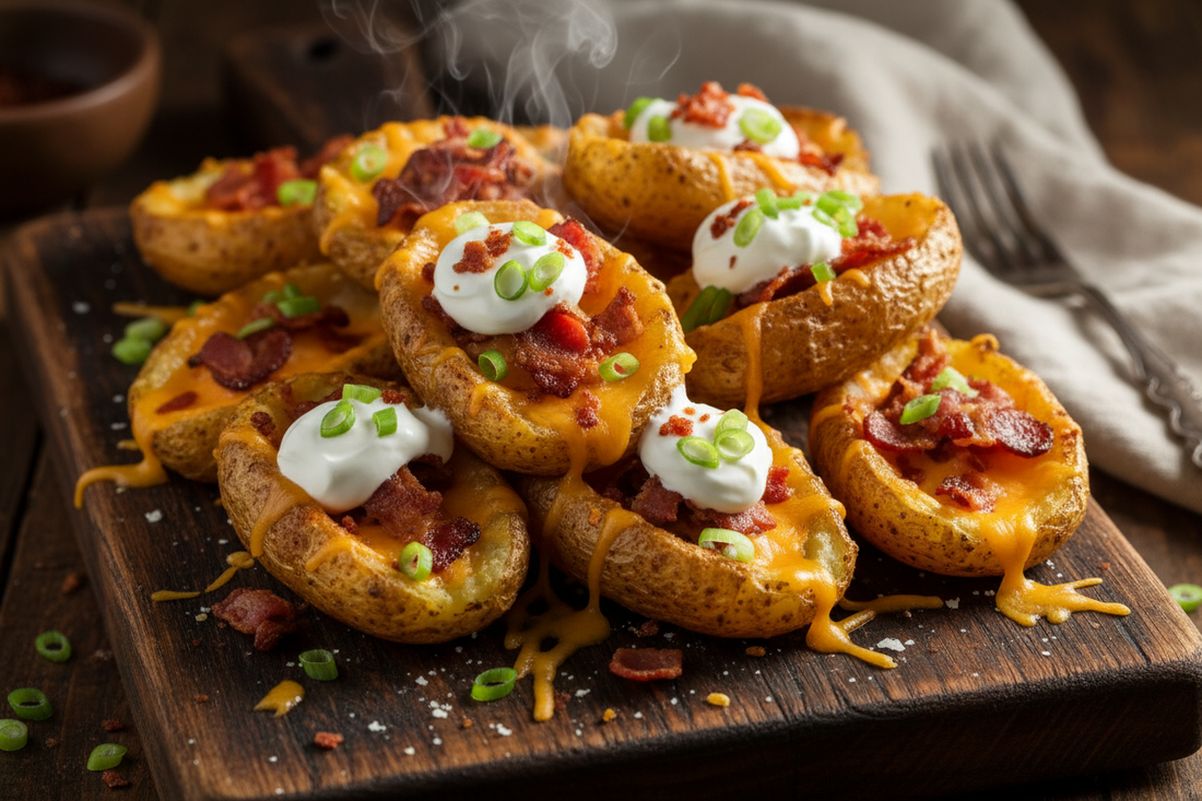 Air Fryer Loaded Potato Skins