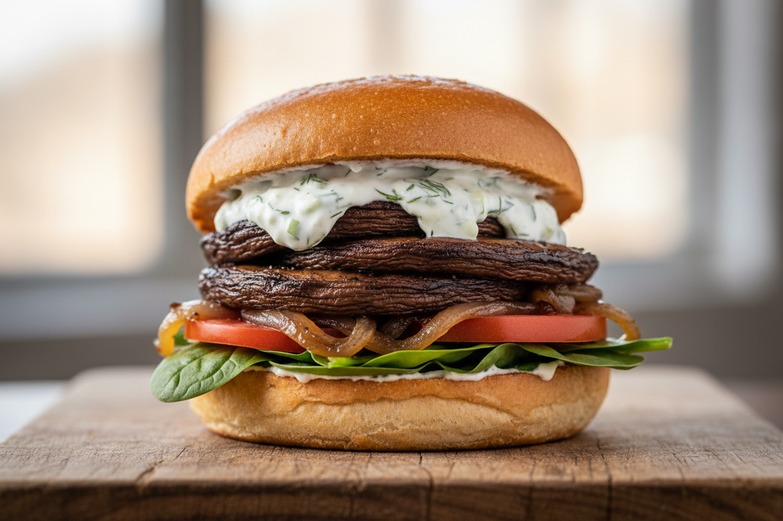 Barbecued Mushroom Burgers
