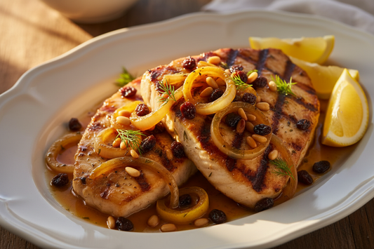Swordfish with Agrodolce Sauce