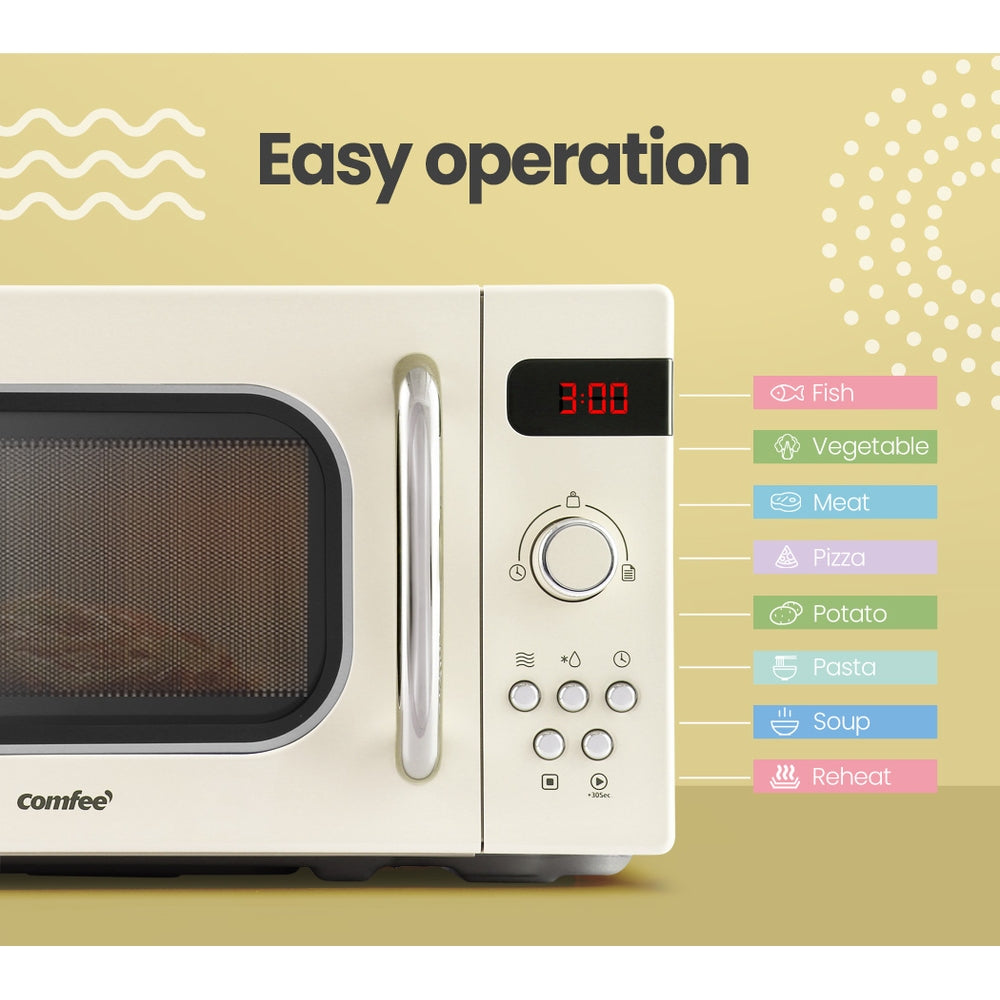 Comfee 20L Microwave Oven 800W Cream