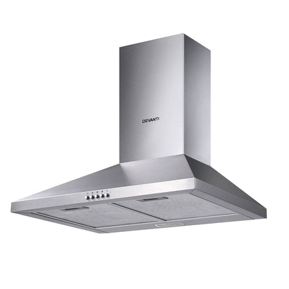 Devanti 600mm Stainless Steel Range Hood | Wall Mount | Silver