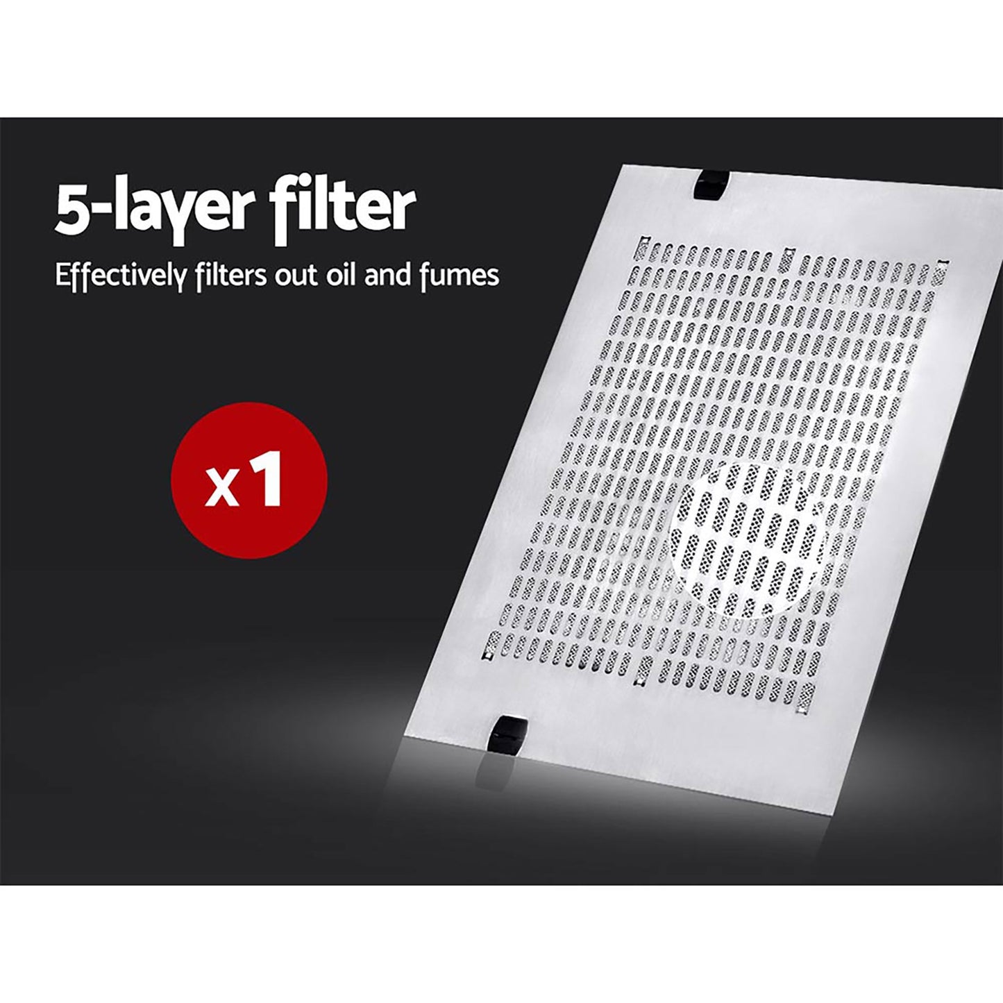 Devanti 600mm Stainless Steel Range Hood | Fixed | Ducted & Recirculating | Silver