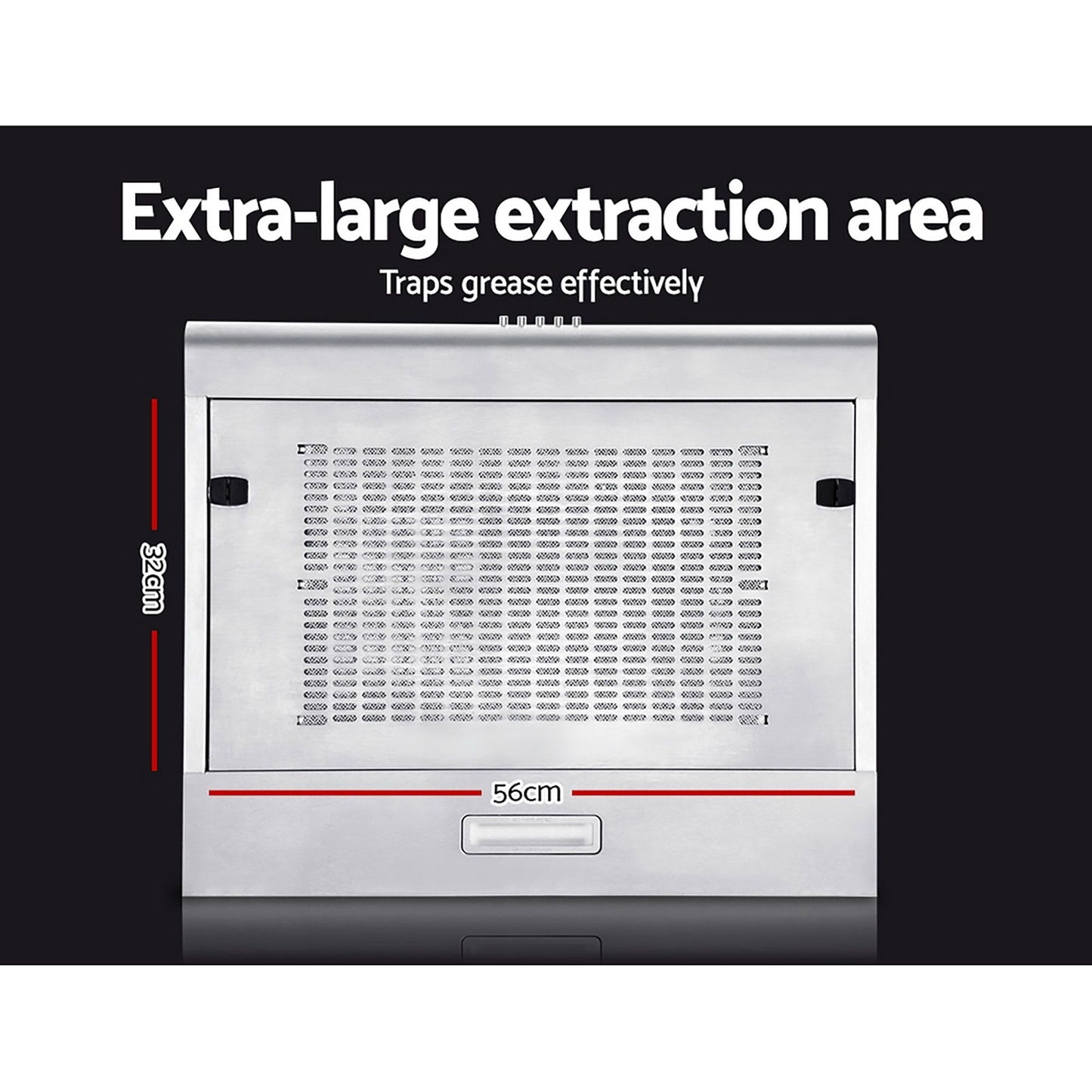 Devanti 600mm Stainless Steel Range Hood | Fixed | Ducted & Recirculating | Silver