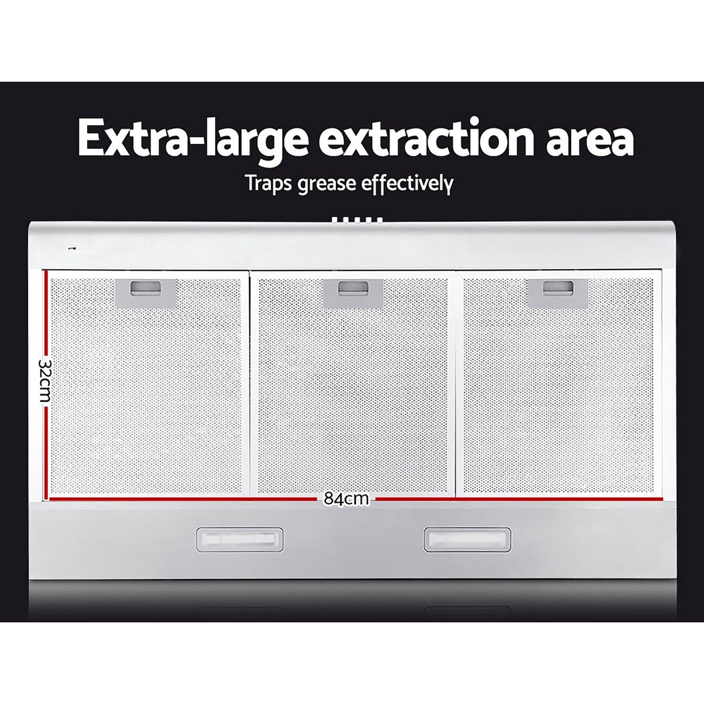 Devanti 900mm Stainless Steel Range Hood | Ducted & Recirculating