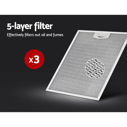 Devanti 900mm Stainless Steel Range Hood | Ducted & Recirculating