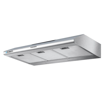 Devanti 900mm Stainless Steel Range Hood | Ducted & Recirculating