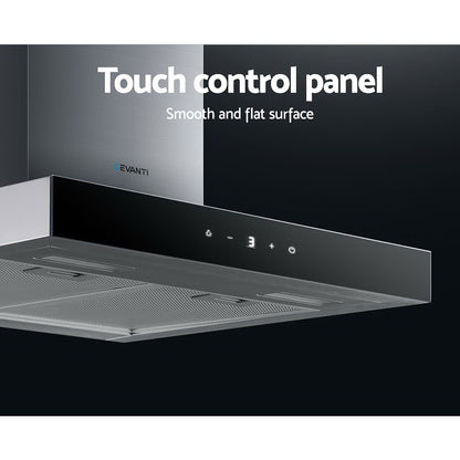 Devanti 600mm Range Hood 60cm Rangehood Glass Stainless Steel