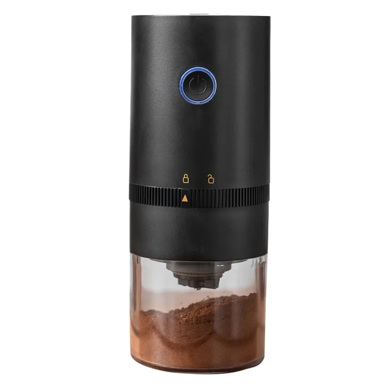 Portable USB C Rechargeable Coffee Grinder  Mill Black