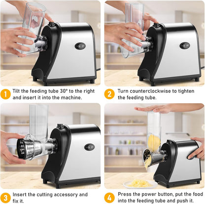 Electric Grater Vegetable Food Rotary Drum Grater Chopper Slicer