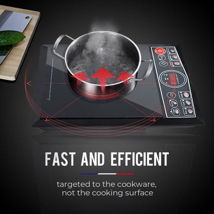 EuroChef Electric Induction Cooktop Portable Kitchen Cooker Ceramic Cook Top