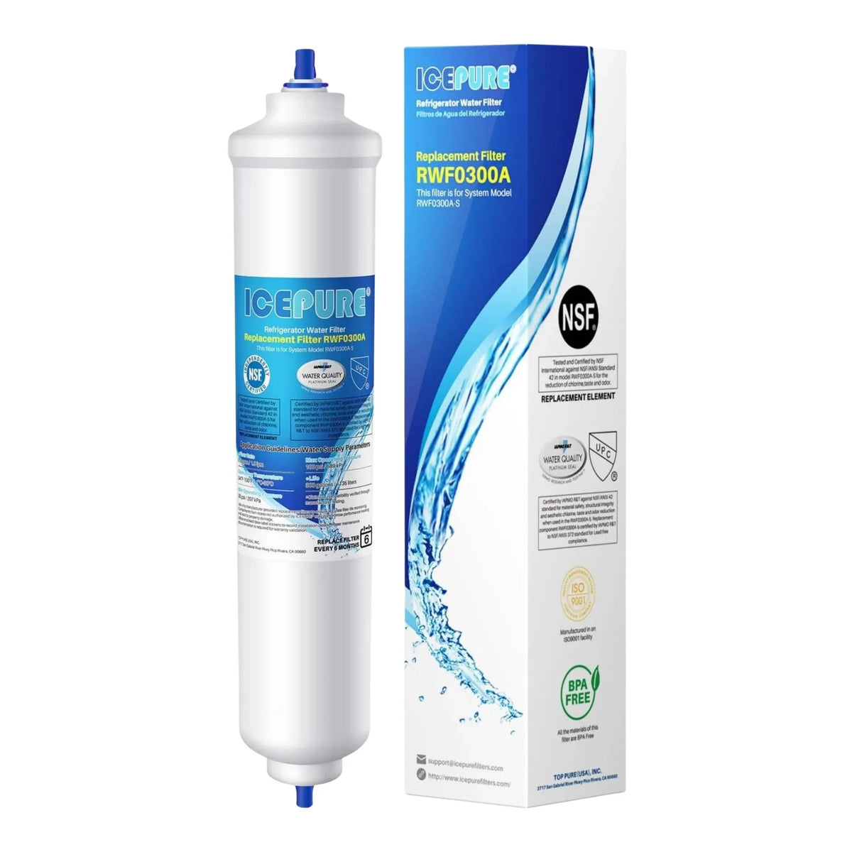 4 EXTERNAL FRIDGE WATER FILTER For BOSCH KENMORE FRIGIDAIRE WHIRLPOOL ELECTROLUX