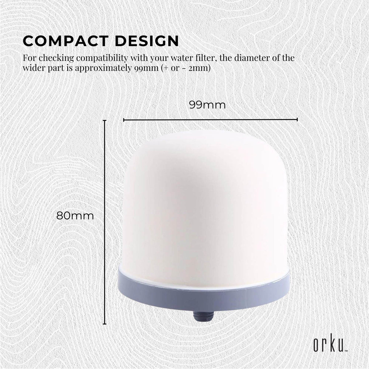 Orku Ceramic Dome Filter Cartridge Replacement for 8-Stage Benchtop Systems