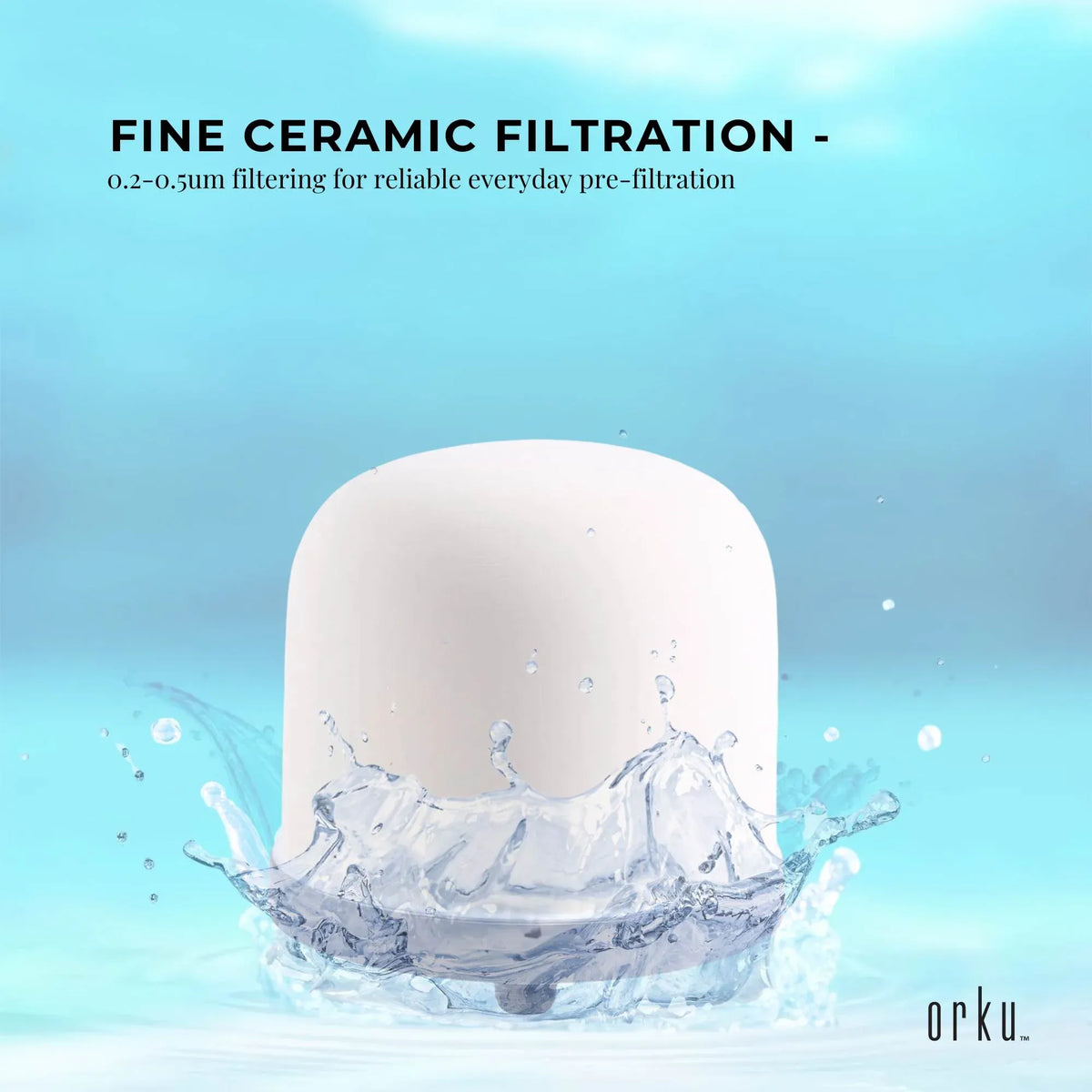 Orku Ceramic Dome Filter Cartridge Replacement for 8-Stage Benchtop Systems
