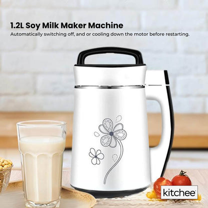 Electric Soy Bean Milk Maker Machine - Automatic Soya Almond Nut Blender