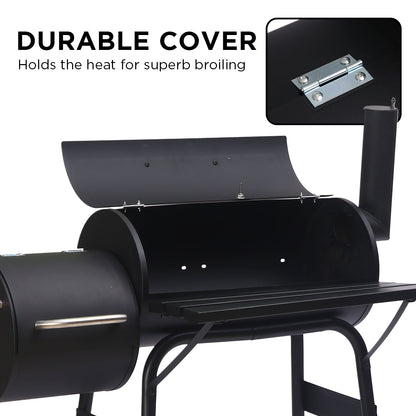 Wallaroo 2-in-1 Outdoor Barbecue Grill & Offset Smoker