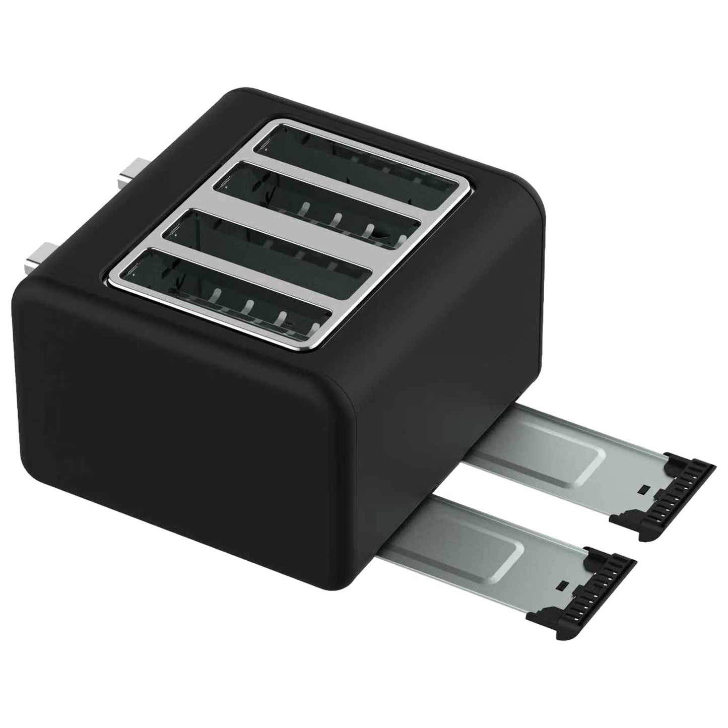 Pronti Silver Noir Collection 4 Slice Toaster with Dual Controls
