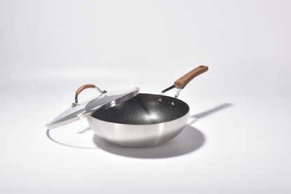 Kylin 3 Layer Stainless Steel Non Stick Noka Wok 30cm