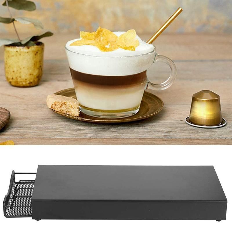 Coffee Pod Holder Drawer for Nespresso - 40 Capsules Storage Rack Stand