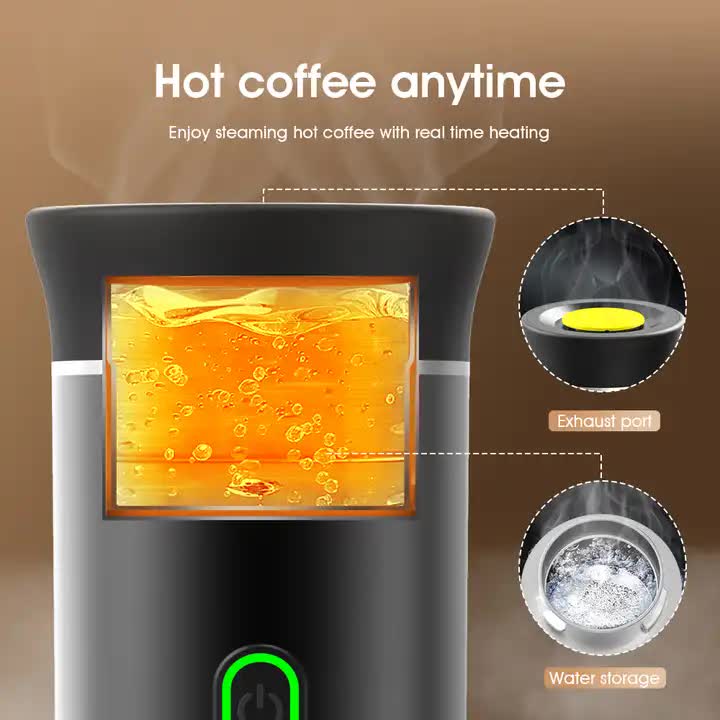 White Portable Espresso Coffee Machine - Universal 3-in-1 Capsule, Coffee Powder, and Espresso Maker