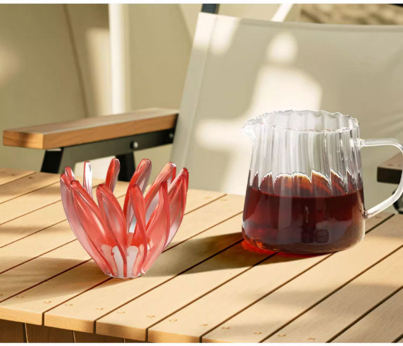 V60 Pour Over Coffee Dripper - Heat Resistant Brew Filter Cone - Purple(Black Base)