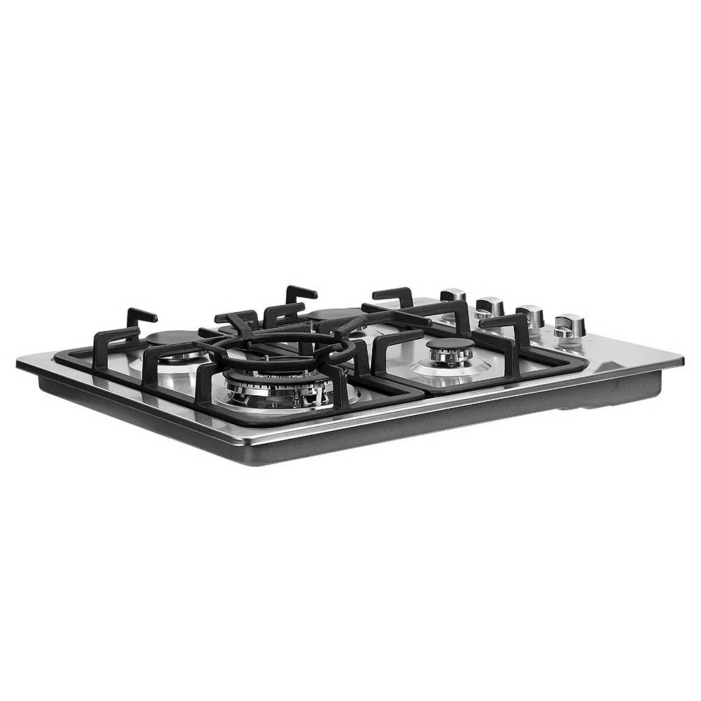 Devanti Gas Cooktop 60cm Stove Hob Silver