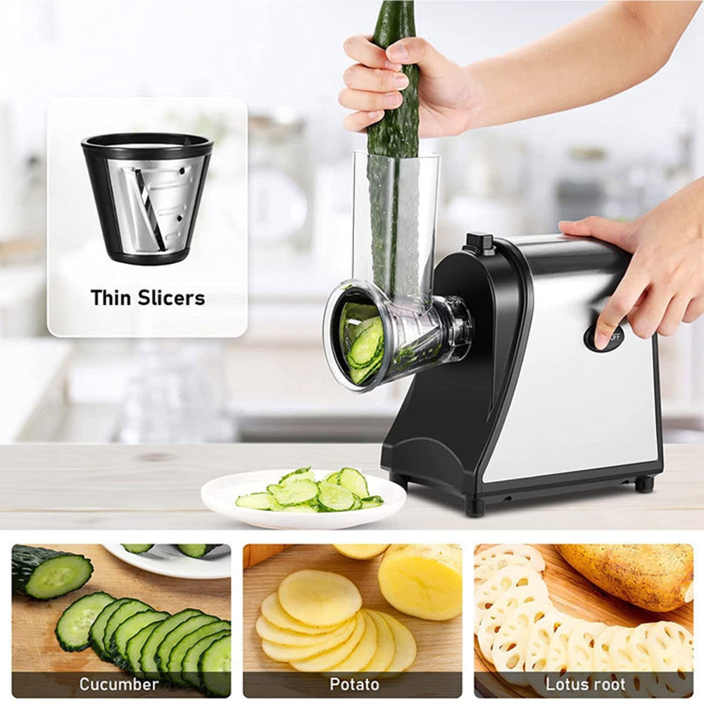 Electric Grater Vegetable Food Rotary Drum Grater Chopper Slicer