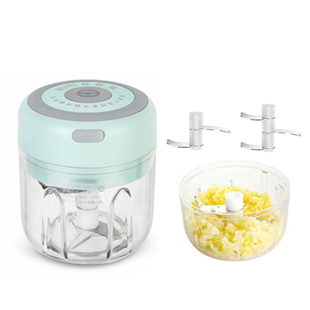 250ML Electric Garlic Food Chopper Vegetable Chopper Grinder Blender Crusher+100ML Cup