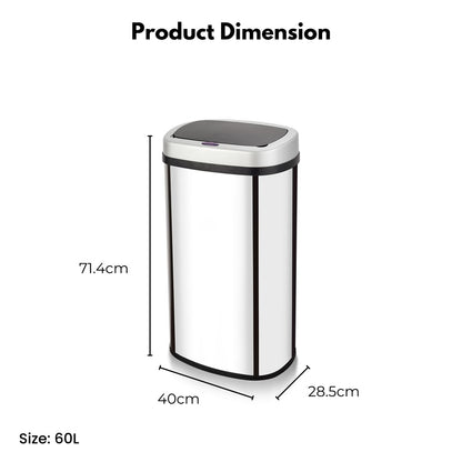 MIRAKLASS Sensor Bin 60L Mirror Oval