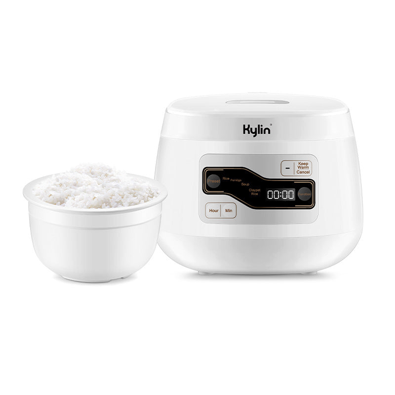 Kylin Electric Multi-Function 4 Cups Ceramic Pot Rice Cooker 2L White AU-K1020