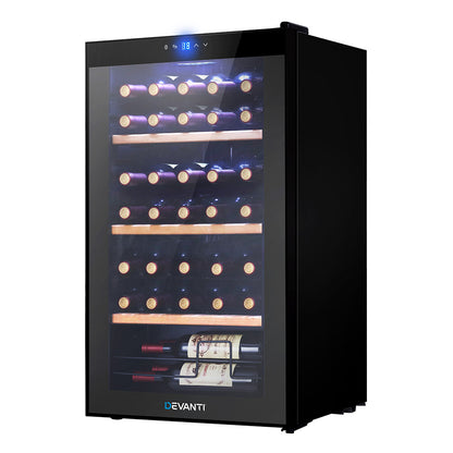 Devanti Wine Fridge Cooler 34 Bottles