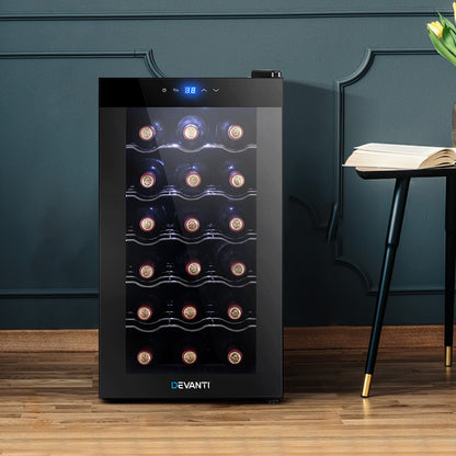 Devanti Wine Fridge Cooler 18 Bottles